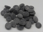 Preview: glasnuggets-schwarz-opak-eisig-matt-15-17-mm